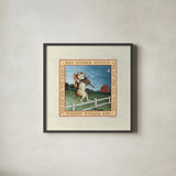 Hey Diddle Diddle by David Carter Brown. Shown in a sleek black glass frame for a contemporary gallery look. Available as an archival giclee rolled canvas, fine art paper, or poster print. SKU 3152a.