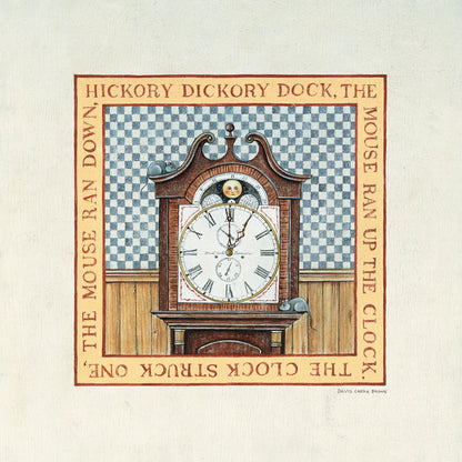 Hickory Dickory Dock by David Carter Brown. SKU 3155a. Archival Giclee Fine art print for wall decor.