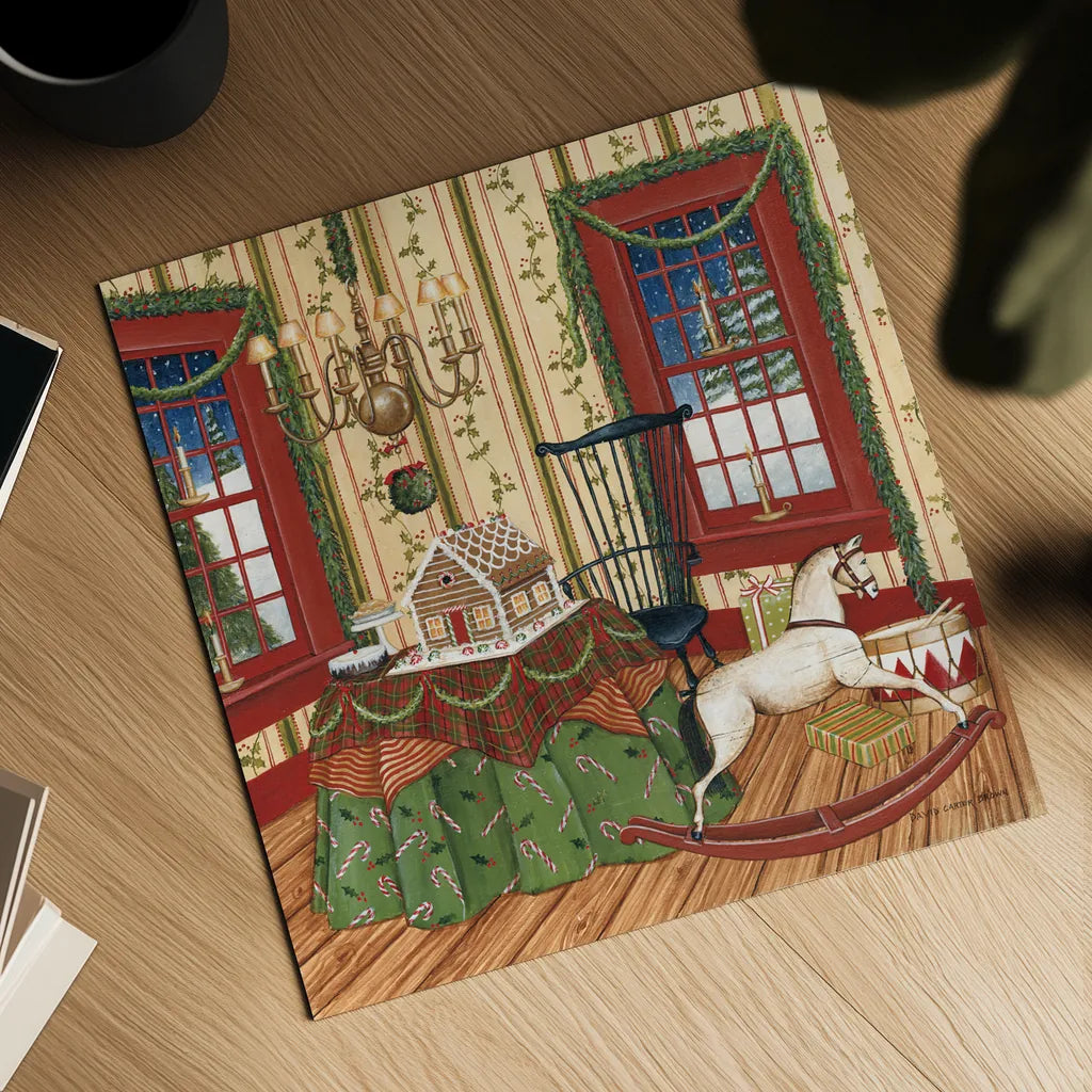 Home for the Holidays III by David Carter Brown. Shown as a detailed flat fine art print, highlighting archival giclee quality. Available as an archival giclee rolled canvas, fine art paper, or poster print. SKU 37527a.