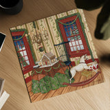 Home for the Holidays III by David Carter Brown. Shown as a detailed flat fine art print, highlighting archival giclee quality. Available as an archival giclee rolled canvas, fine art paper, or poster print. SKU 37527a.