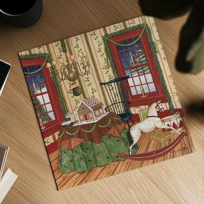 Home for the Holidays III by David Carter Brown. Shown as a detailed flat fine art print, highlighting archival giclee quality. Available as an archival giclee rolled canvas, fine art paper, or poster print. SKU 37527a.