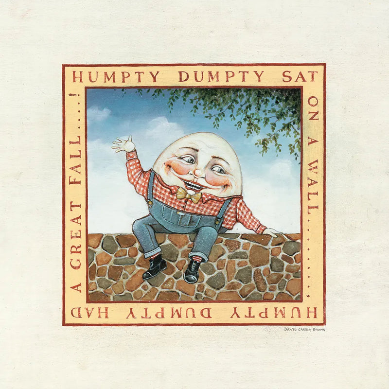 Humpty Dumpty by David Carter Brown. SKU 3154a. Archival Giclee Fine art print for wall decor.