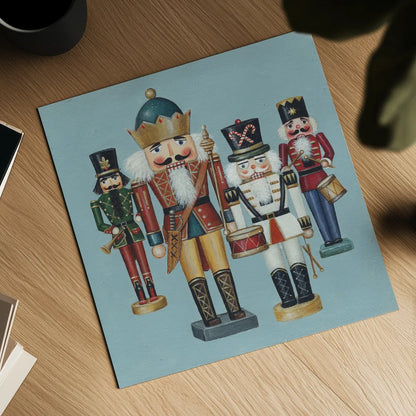 King Nutcrackers by David Carter Brown. Shown as a detailed flat fine art print, highlighting archival giclee quality. Available as an archival giclee rolled canvas, fine art paper, or poster print. SKU 27112a.