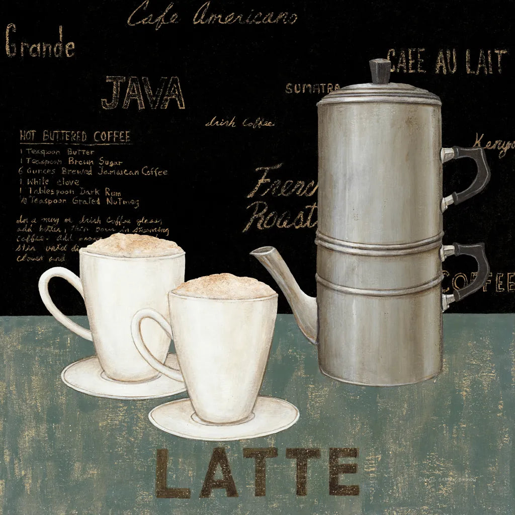 Latte by David Carter Brown. SKU 3263a. Archival Giclee Fine art print for wall decor.