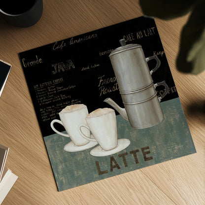 Latte by David Carter Brown. Shown as a detailed flat fine art print, highlighting archival giclee quality. Available as an archival giclee rolled canvas, fine art paper, or poster print. SKU 3263a.