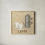 Latte Cream by David Carter Brown. Shown in a natural wood glass frame for a timeless modern aesthetic. Available as an archival giclee rolled canvas, fine art paper, or poster print. SKU 37692a.