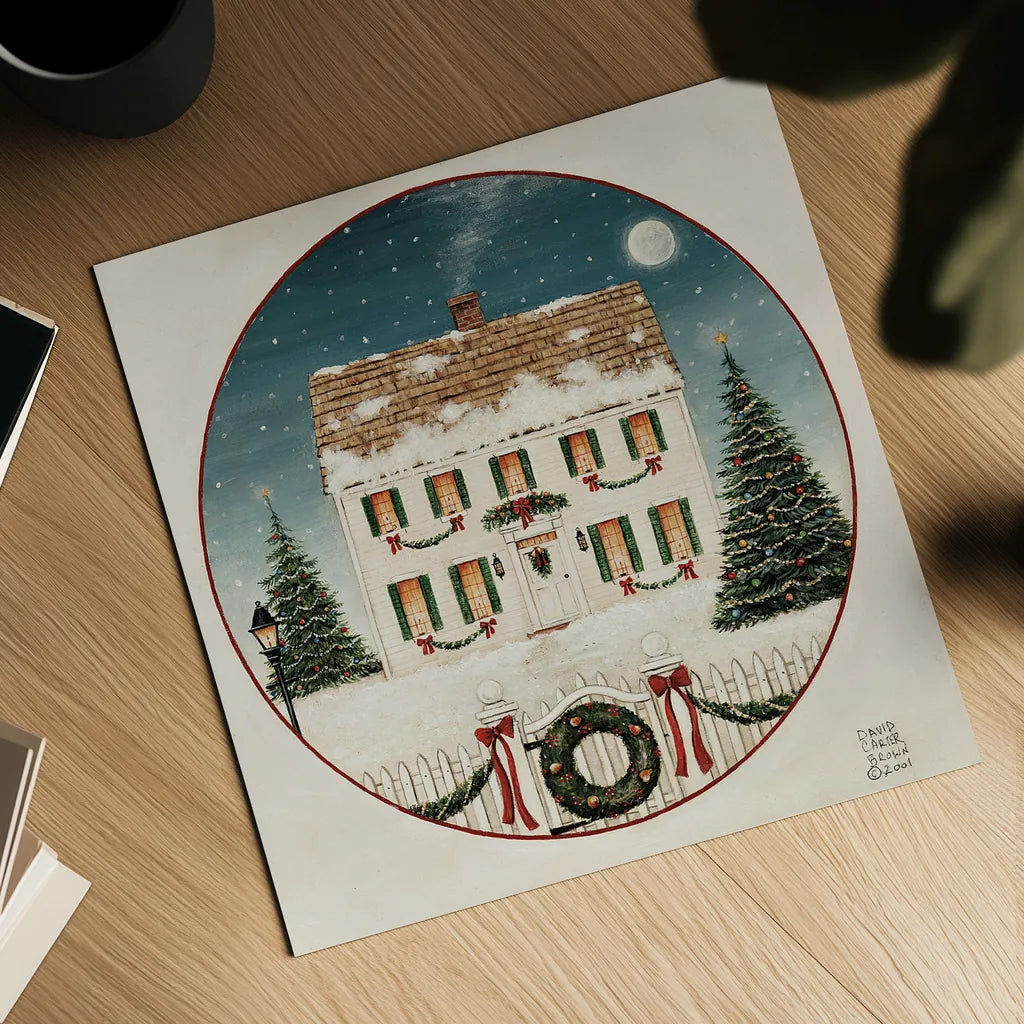 Merry Lil House by David Carter Brown. Shown as a detailed flat fine art print, highlighting archival giclee quality. Available as an archival giclee rolled canvas, fine art paper, or poster print. SKU 27041a.