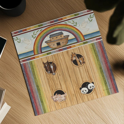 Noahs Ark II by David Carter Brown. Shown as a detailed flat fine art print, highlighting archival giclee quality. Available as an archival giclee rolled canvas, fine art paper, or poster print. SKU 98777a.