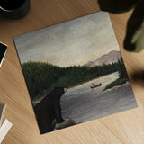 North Woods Bear II by David Carter Brown. Shown as a detailed flat fine art print, highlighting archival giclee quality. Available as an archival giclee rolled canvas, fine art paper, or poster print. SKU 26765a.
