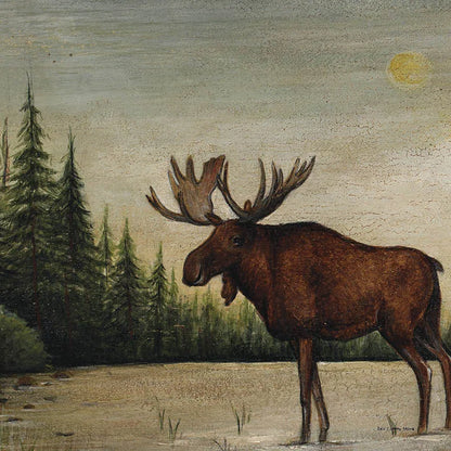 North Woods Moose II by David Carter Brown. SKU 26764a. Archival Giclee Fine art print for wall decor.