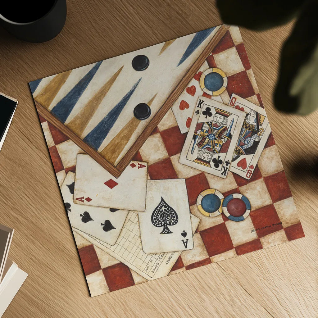 Poker by David Carter Brown. Shown as a detailed flat fine art print, highlighting archival giclee quality. Available as an archival giclee rolled canvas, fine art paper, or poster print. SKU 1260a.