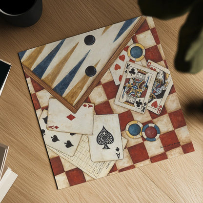 Poker by David Carter Brown. Shown as a detailed flat fine art print, highlighting archival giclee quality. Available as an archival giclee rolled canvas, fine art paper, or poster print. SKU 1260a.