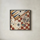 Poker by David Carter Brown. Shown in a sleek black glass frame for a contemporary gallery look. Available as an archival giclee rolled canvas, fine art paper, or poster print. SKU 1260a.