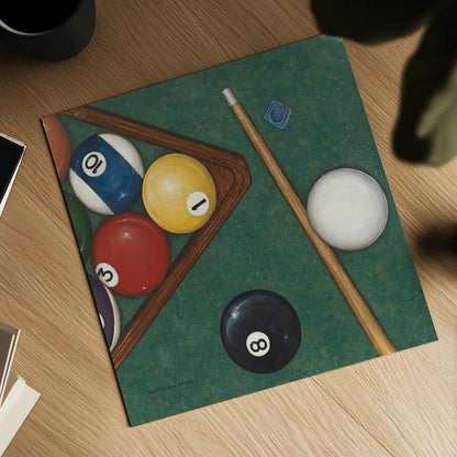 Pool by David Carter Brown. Shown as a detailed flat fine art print, highlighting archival giclee quality. Available as an archival giclee rolled canvas, fine art paper, or poster print. SKU 1261a.