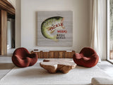 Rods and Reels by David Carter Brown. Shown as extra-large giant wall art in a modern living room. Available as an archival giclee rolled canvas, fine art paper, or poster print. SKU 57495a.