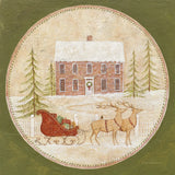 Santas Sleigh by David Carter Brown. SKU 26450a. Archival Giclee Fine art print for wall decor.