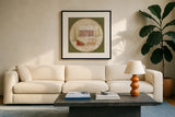 Santas Sleigh by David Carter Brown. Displayed in a glass frame with matte in a clean modern living room. Available as an archival giclee rolled canvas, fine art paper, or poster print. SKU 26450a.