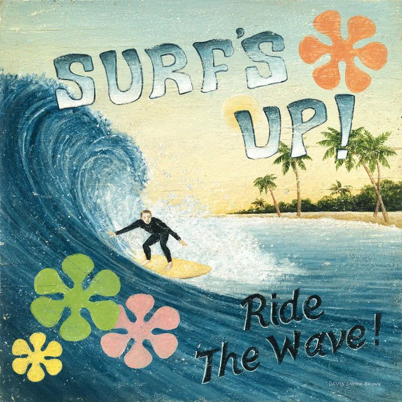Surfs Up by David Carter Brown. SKU 3206a. Archival Giclee Fine art print for wall decor.