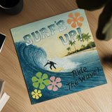 Surfs Up by David Carter Brown. Shown as a detailed flat fine art print, highlighting archival giclee quality. Available as an archival giclee rolled canvas, fine art paper, or poster print. SKU 3206a.
