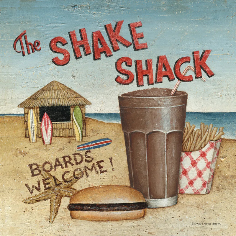 The Shake Shack by David Carter Brown. SKU 3207a. Archival Giclee Fine art print for wall decor.