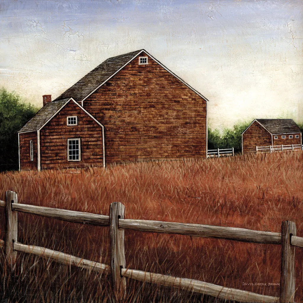 Weathered Barns by David Carter Brown. SKU 19505a. Archival Giclee Fine art print for wall decor.
