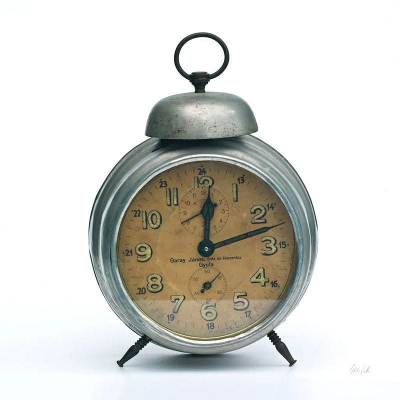 Alarm Clock by Deborah Revell. SKU 92063a. Archival Giclee Fine art print for wall decor.