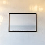 Aqua Sea by Deborah Revell. shown as a paper print in a black flame. Available as a archival giclee rolled canvas, fine art paper, or poster print. SKU 100316i.