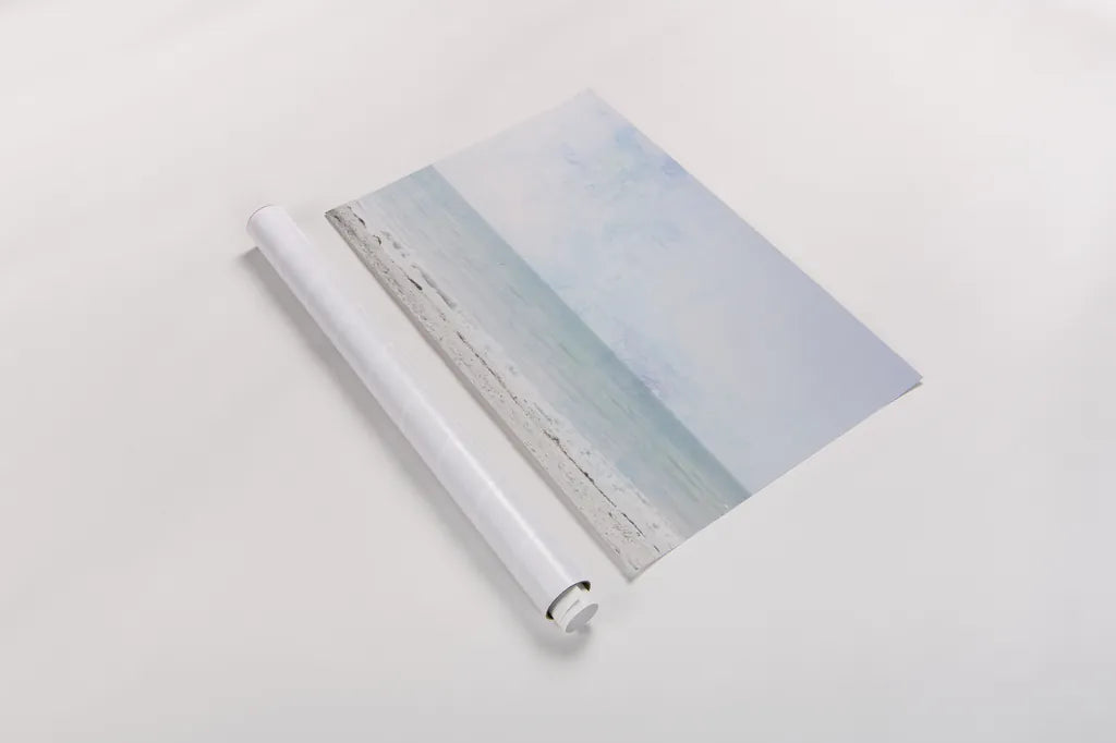 Aqua Sea by Deborah Revell. shown as a rolled paper print. Available as archival giclee rolled canvas, fine art paper, or poster print. SKU 91247i.