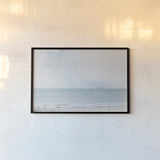 Aqua Sea by Deborah Revell. shown as a paper print in a black flame. Available as a archival giclee rolled canvas, fine art paper, or poster print. SKU 91247i.