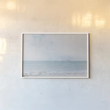 Aqua Sea by Deborah Revell. shown as a paper print in a white frame. Available as a archival giclee rolled canvas, fine art paper, or poster print. SKU 91247i.