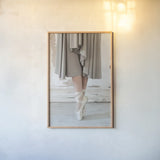 Ballet I by Deborah Revell. shown as a paper print in a natural frame. Available as a archival giclee rolled canvas, fine art paper, or poster print. SKU 92281h.