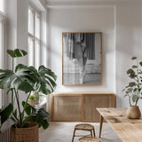Ballet II by Deborah Revell. shown as a print in a natural wood frame in a dining room. Available as a archival giclee rolled canvas, fine art paper, or poster print. SKU 92282h.