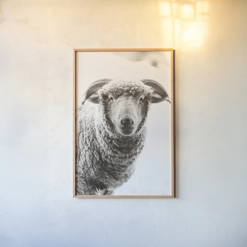 Barn Buddy II by Deborah Revell. shown as a paper print in a natural frame. Available as a archival giclee rolled canvas, fine art paper, or poster print. SKU 96302h.
