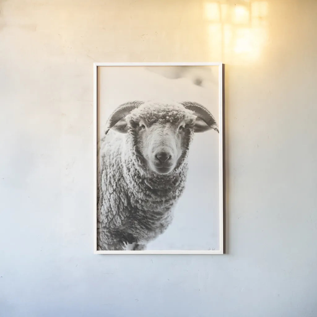 Barn Buddy II by Deborah Revell. shown as a paper print in a white frame. Available as a archival giclee rolled canvas, fine art paper, or poster print. SKU 96302h.