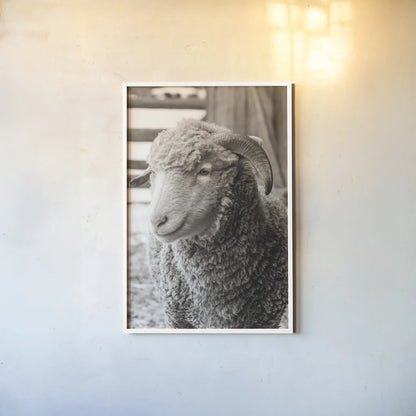 Barn Buddy III by Deborah Revell. shown as a paper print in a white frame. Available as a archival giclee rolled canvas, fine art paper, or poster print. SKU 96303h.