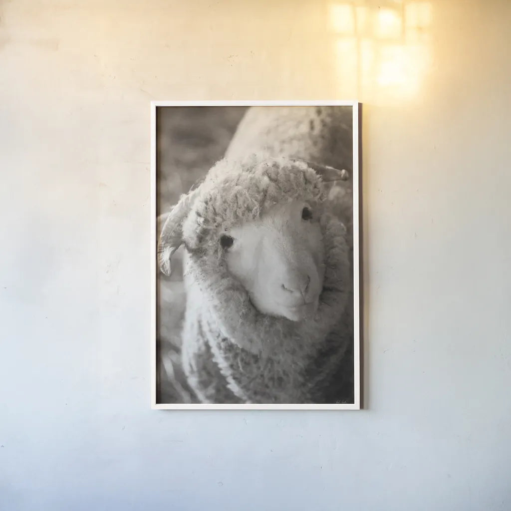Barn Buddy IV by Deborah Revell. shown as a paper print in a white frame. Available as a archival giclee rolled canvas, fine art paper, or poster print. SKU 96304h.