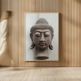 Beach Buddha by Deborah Revell. shown as over sized large wall art. Available as an archival giclee rolled canvas, fine art paper, or poster print. SKU 93996h.