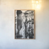 Beauty of Paris II by Deborah Revell. shown as a paper print in a natural frame. Available as a archival giclee rolled canvas, fine art paper, or poster print. SKU 93480h.