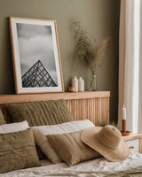 Beauty of Paris V by Deborah Revell. shown as a paper print in a natural frame. Available as a archival giclee rolled canvas, fine art paper, or poster print. SKU 93483h.