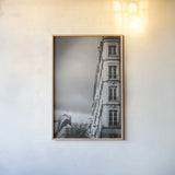 Beauty of Paris VI by Deborah Revell. shown as a paper print in a natural frame. Available as a archival giclee rolled canvas, fine art paper, or poster print. SKU 93484h.
