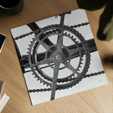 Bike Detail II by Deborah Revell. Shown as a detailed flat fine art print, highlighting archival giclee quality. Available as an archival giclee rolled canvas, fine art paper, or poster print. SKU 104370a.