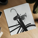 Bike Detail IV by Deborah Revell. Shown as a detailed flat fine art print, highlighting archival giclee quality. Available as an archival giclee rolled canvas, fine art paper, or poster print. SKU 104372a.