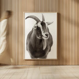 Billy Goats Gruff I by Deborah Revell. shown as over sized large wall art. Available as an archival giclee rolled canvas, fine art paper, or poster print. SKU 96293h.