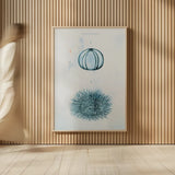 Blue Bay III by Deborah Revell. shown as over sized large wall art. Available as an archival giclee rolled canvas, fine art paper, or poster print. SKU 91278h.