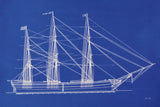 Blue Schooner I by Deborah Revell. SKU 104263i. Archival Giclee Fine art print for wall decor.