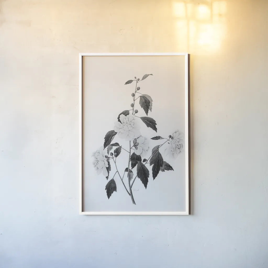 Botanical III by Deborah Revell. shown as a paper print in a white frame. Available as a archival giclee rolled canvas, fine art paper, or poster print. SKU 96569h.