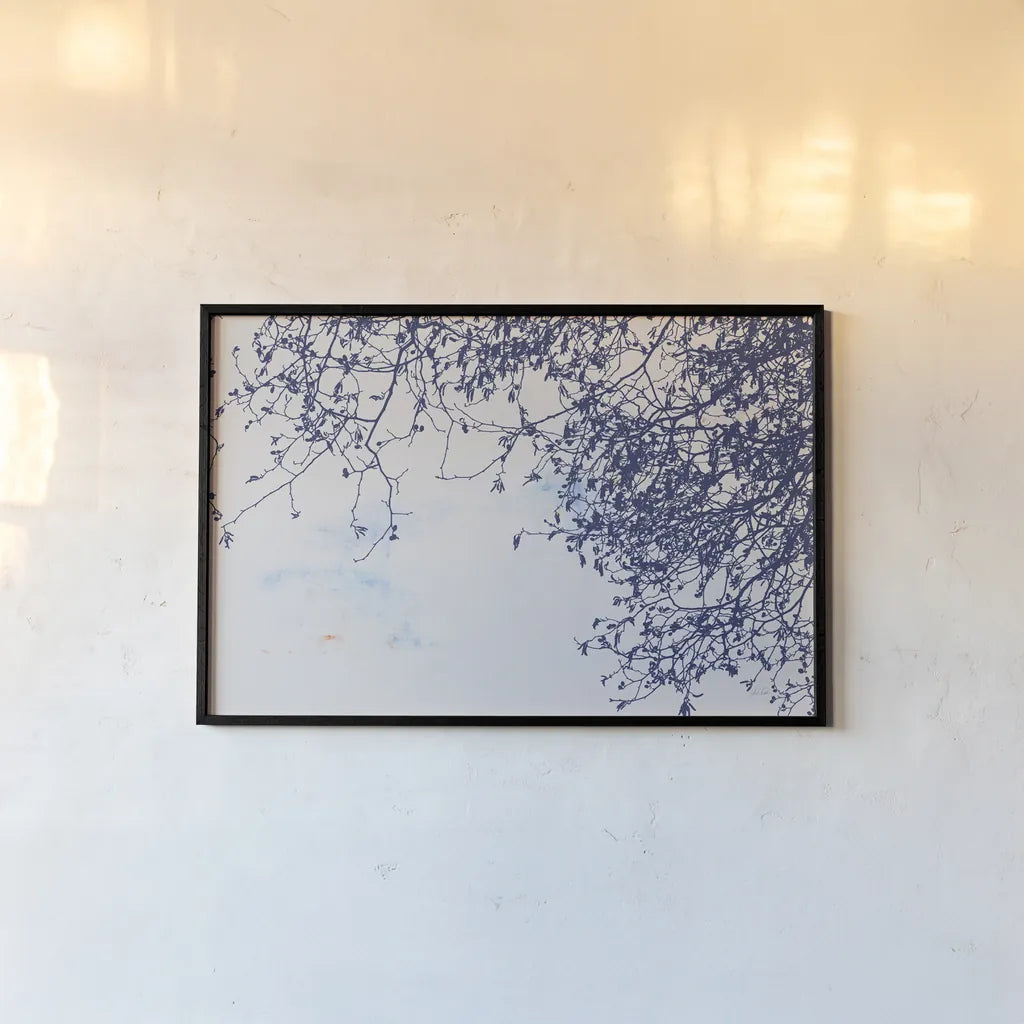 Branches by Deborah Revell. shown as a paper print in a black flame. Available as a archival giclee rolled canvas, fine art paper, or poster print. SKU 90978i.