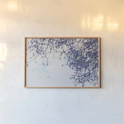 Branches by Deborah Revell. shown as a paper print in a natural frame. Available as a archival giclee rolled canvas, fine art paper, or poster print. SKU 90978i.