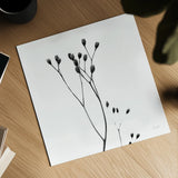 Buds III by Deborah Revell. Shown as a detailed flat fine art print, highlighting archival giclee quality. Available as an archival giclee rolled canvas, fine art paper, or poster print. SKU 92268a.
