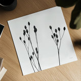 Buds IV by Deborah Revell. Shown as a detailed flat fine art print, highlighting archival giclee quality. Available as an archival giclee rolled canvas, fine art paper, or poster print. SKU 92269a.